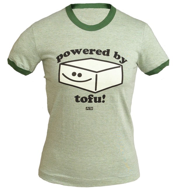 Powered by tofu t-shirt from Peta - perfect for vegetarians!