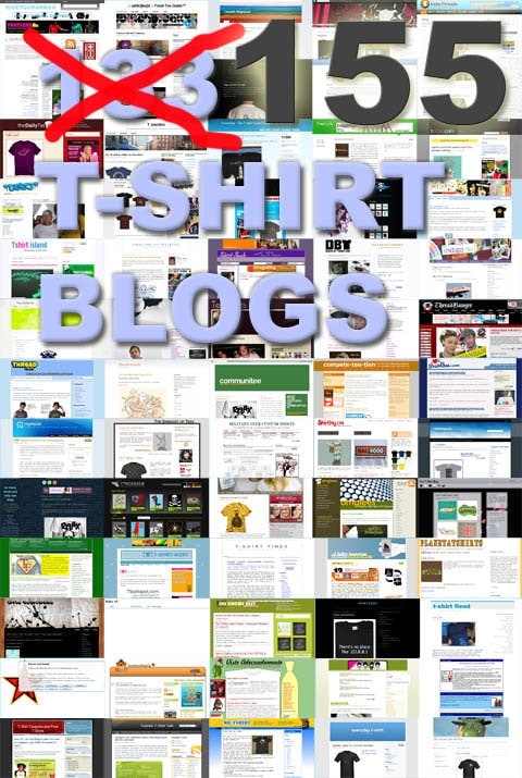 A whole load of t-shirt blogs