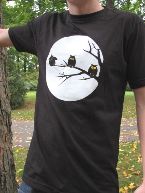 organic owl t-shirt
