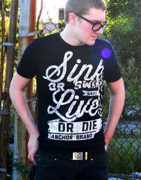 Sink Or Swim Typography T Shirt By Anchor Brand Clothing