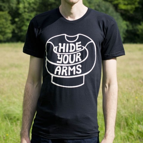 hide your arms logo t-shirt