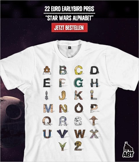 star wars alphabet t-shirt