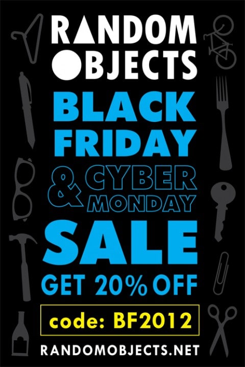 Post image for 20% off at Random Objects on Cyber Monday