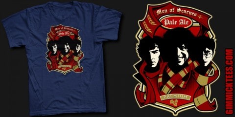Post image for Men of Scarves, Sherlock, the Doctor, and Harry t-shirt at Gimmick Tees [Submitted]