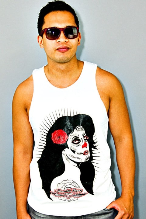 SLEEK sugarskull 480x720 New tees and tank tops from Branded Baron