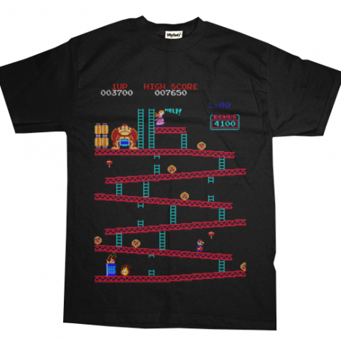 “Donkey Kong Screen” t-shirt by ogfx at MySoti — Hide Your Arms